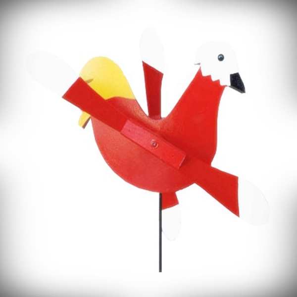 Whirlybird Red Rooster Spinner w/Pole